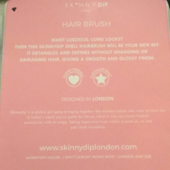 NEW Skinny dip London hair brush Pearlescent white - Picture 2 of 2
